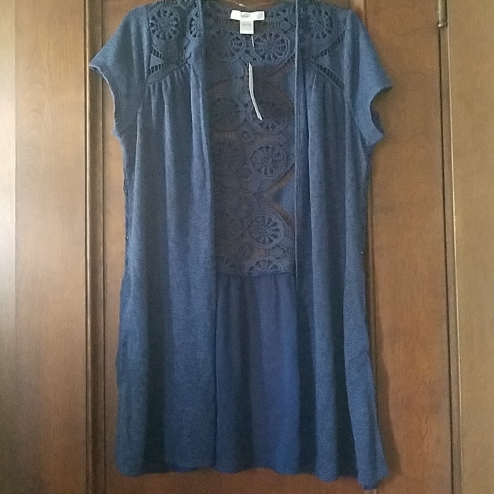 *SALE* Navy blue cover up kimono cardigan Large